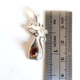 small sterling silver cat necklace