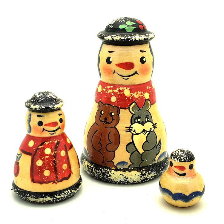 Snowman Christmas nesting gift set