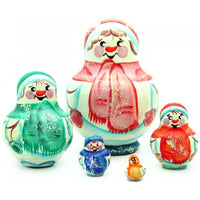 Small Snowman 5 piece Nesting Doll Set