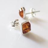 square amber silver stud for kids and adults 