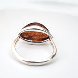 sterling silver amber ring