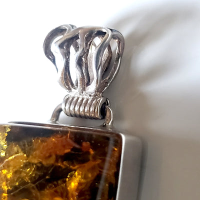 large bell of sterling silver pendant