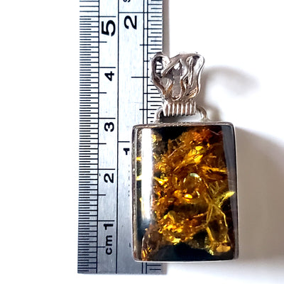 size on amber pendant