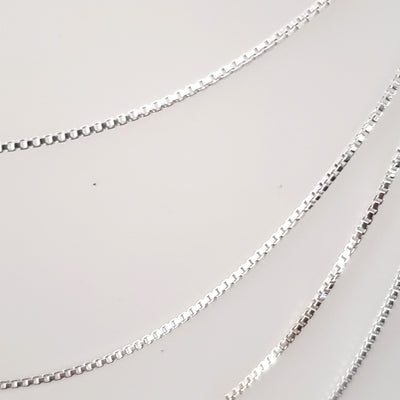 18" box sterling silver chain