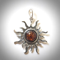 Sun amber pendant 