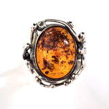 one of a kind amber ring